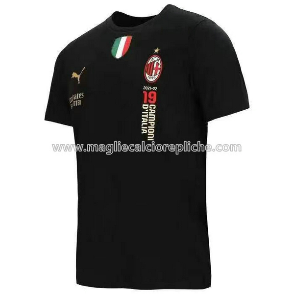 maglia campione ac milan 2022 2023 nero